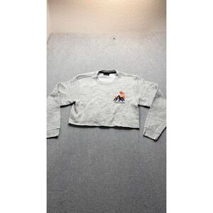 Lone Rock Clothing Telluride Colorado Cropped Sweatshirt Gray Womens Large
